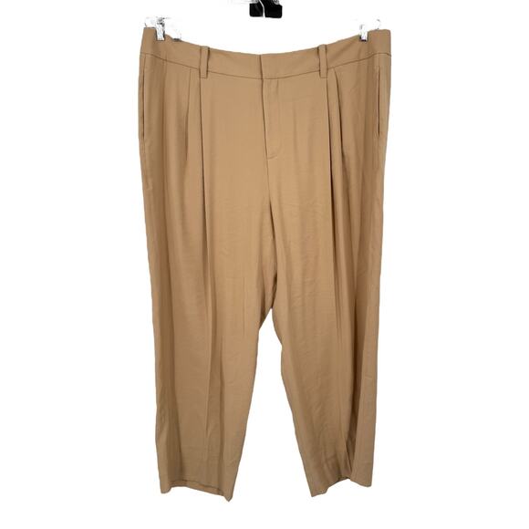 Vince Plus solid pleated wide leg pants tan size 24 - Picture 1 of 7